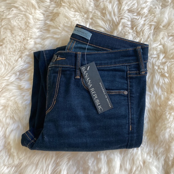NWT banana republic dark blue skinny denim jeans size 26 - Picture 3 of 10